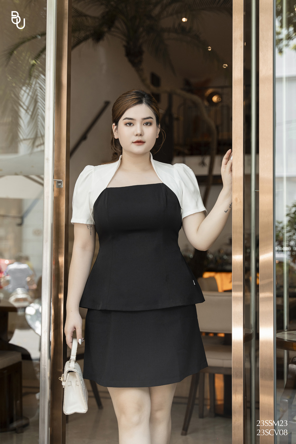 Chân váy chữ a túi sườn dáng ngắn bigsize - 23scv08 -