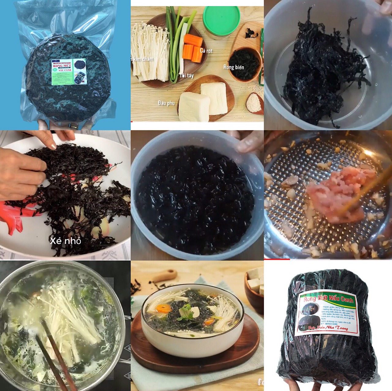 Rong biển/rong mứt nấu canh 500gr - rong cao - nguyên liệu dùng làm rong biển sấy, rong biển cháy tỏi