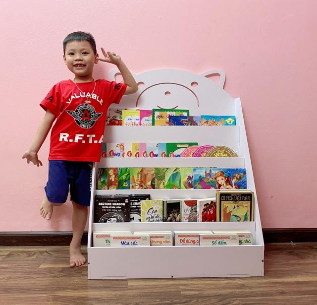 Kệ sách hình gấu cho bé siêu cute full bộ kèm vít bắt (size nhỡ)