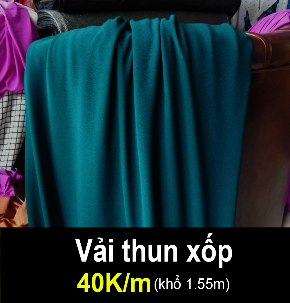 Vải thun xốp đẹp mềm dịu may đồ 40K/m