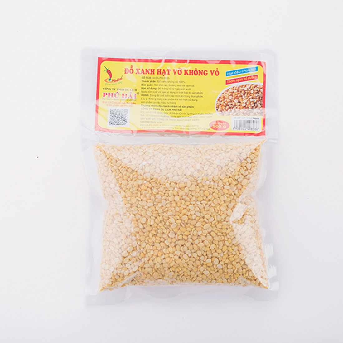 Đỗ xanh hạt vỡ không vỏ Phú Hải gói 500g
