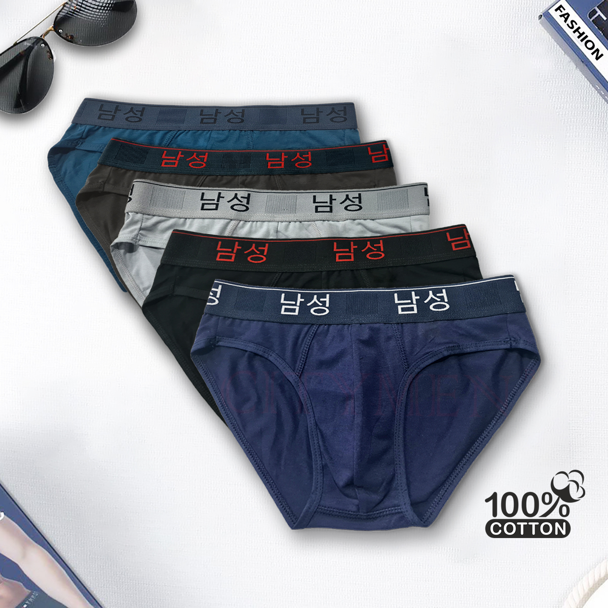 Combo 5 quần lót nam cao cấp | hàn quốc | quần xì | xịp, sịp nam | vải cotton 4 chiều | đồ lót | citymen 49