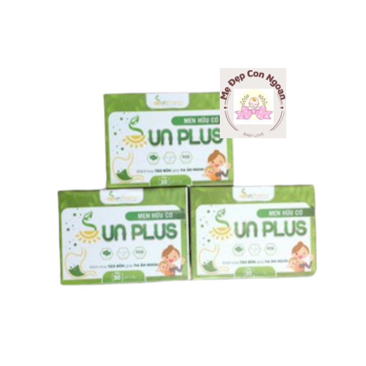 Men Hữu Cơ SUNPLUS - Dùng Cho Trẻ Biếng Ăn, Chậm hấp thu, chậm tăng cân Hộp 30 gói