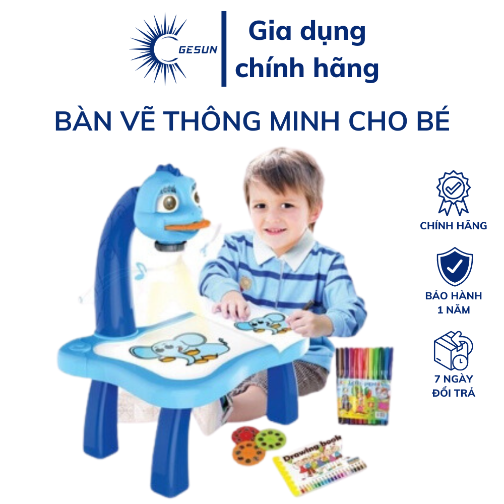 Bàn vẽ thông minh cho bé đèn chiếu vẽ tranh cho bé tập tô phát triển tư duy sáng tạo có nhạc Bảo hành 12 Tháng