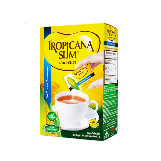 (hộp 50 gói) Đường bắp ăn kiêng Tropicana Slim Diabetics cho người tiểu đường