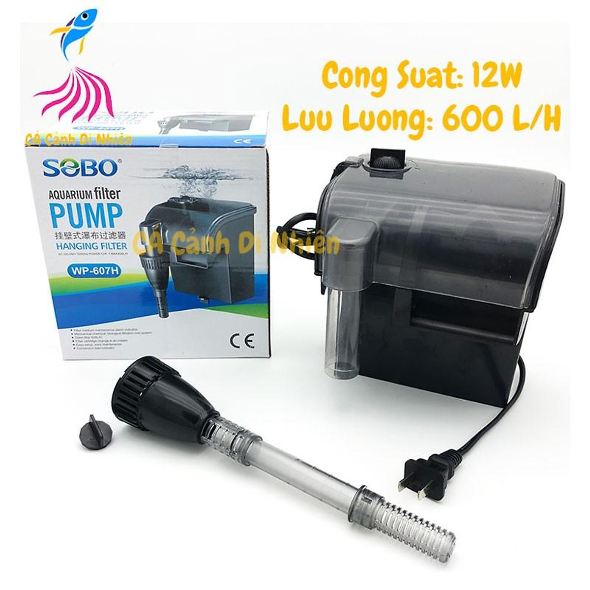 Máy lọc nước hồ cá dạng thác nước sobo 607h wp-607h