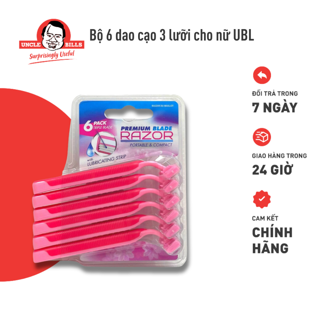 Bộ 6 Dao Cạo Cao Cấp Dành Cho Nam Và Nữ Uncle Bills AG0276