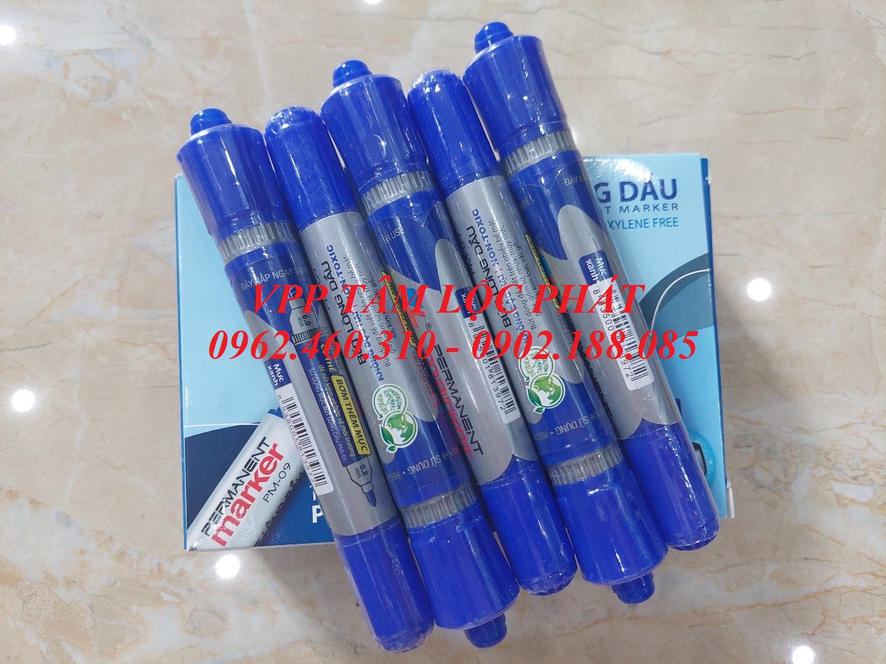 Sỉ hộp 10 chiếc bút lông dầu thiên long pm09 xanh