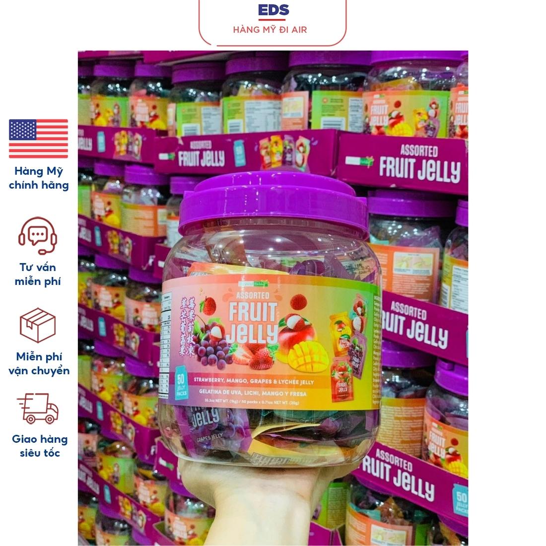 Thạch rau câu trái cây Assorted Natural Fruit Jelly date T4/2023 - EDS