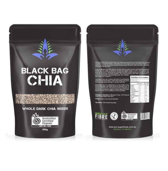 Hạt chia đen hữu cơ tanu nuts nhập khẩu úc