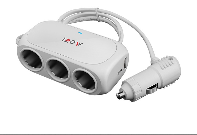 Bộ Chia 3 Tẩu Điện Input 12-24V/120W Kèm 2 Cổng Ra Output USB 5V/1-2,1A Sử Dụng Cho Ô Tô, Xe Tải
