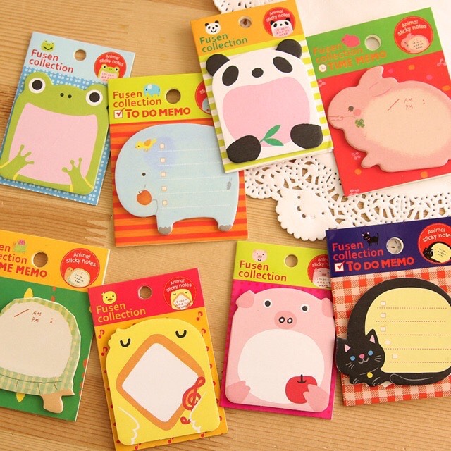 SET 5 Giấy nhớ hoạt hình kute dễ thương, giấy nhớ Hàn Quốc