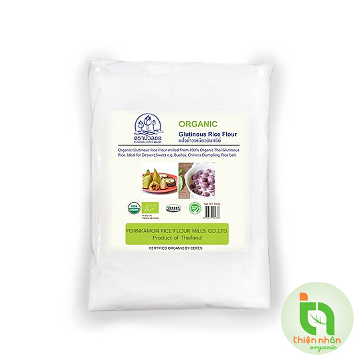 Bột gạo nếp hữu cơ (xay ướt) 500gr Organic Glutinous Rice Flour (soak)