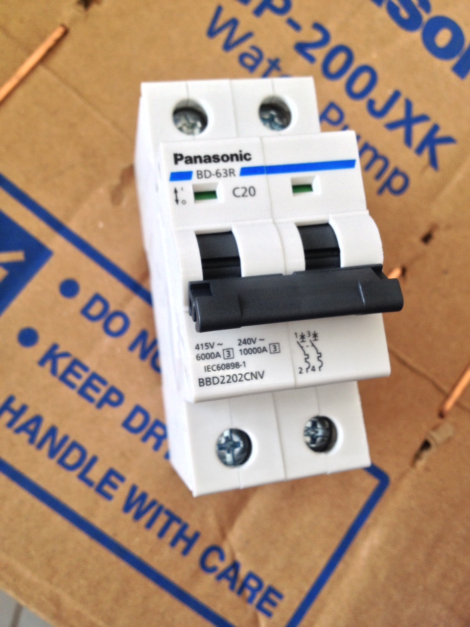 [HCM]Cầu dao tự động MCB 2P 6A đến 2P 63A 10kA Panasonic