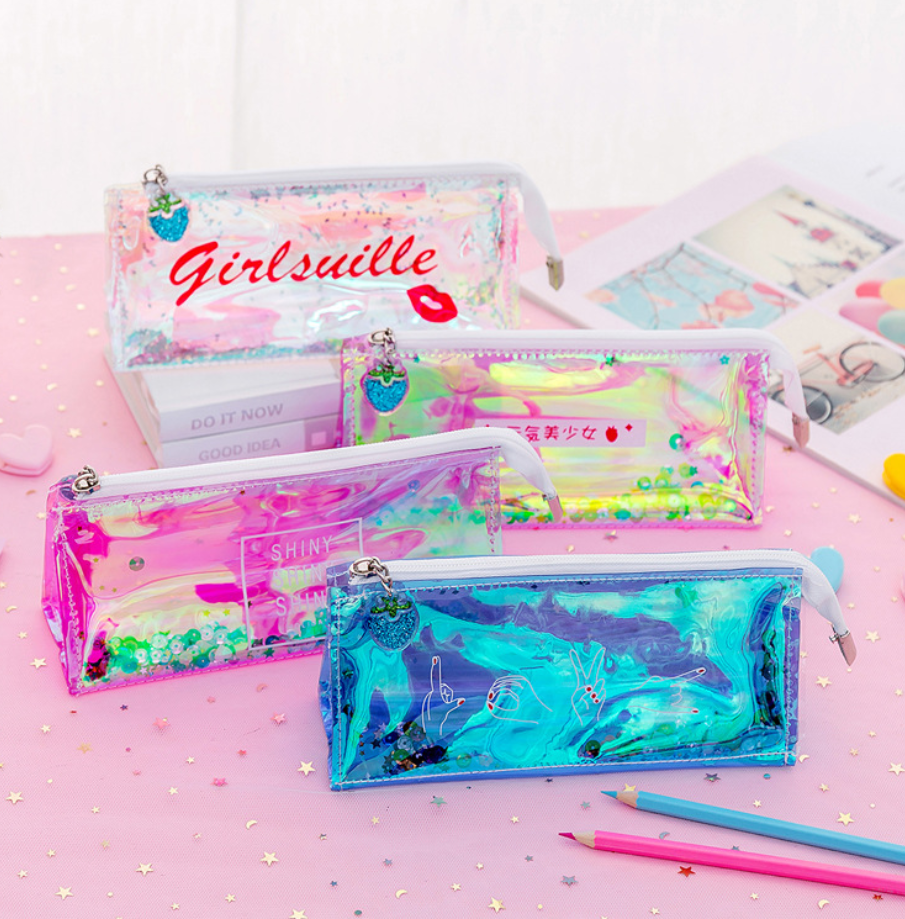 Bóp đựng bút viết 1 ngăn chất liệu PU không thấm nước kích thước 19x8cm