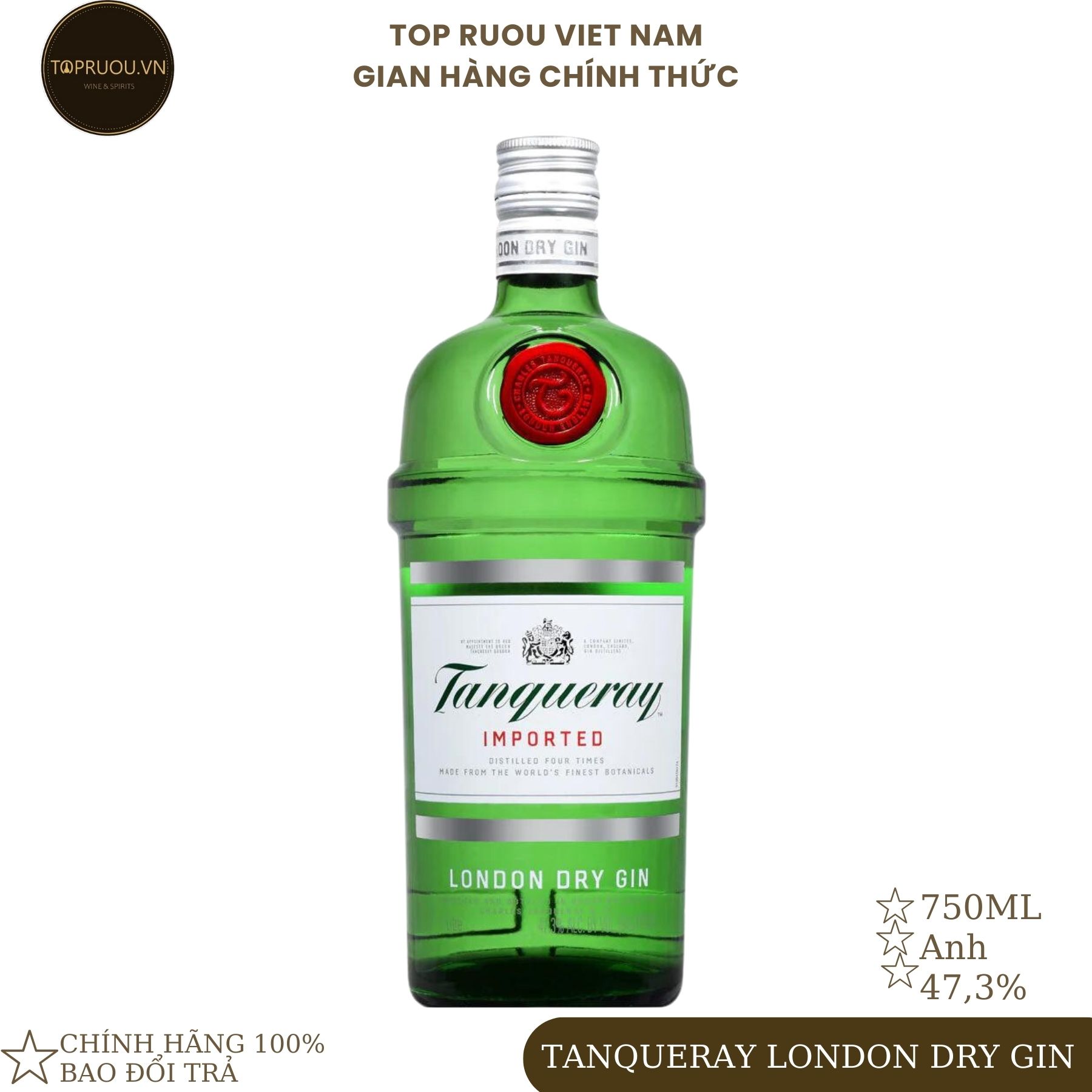 Rượu Gin Tanqueray London Dry 750ml