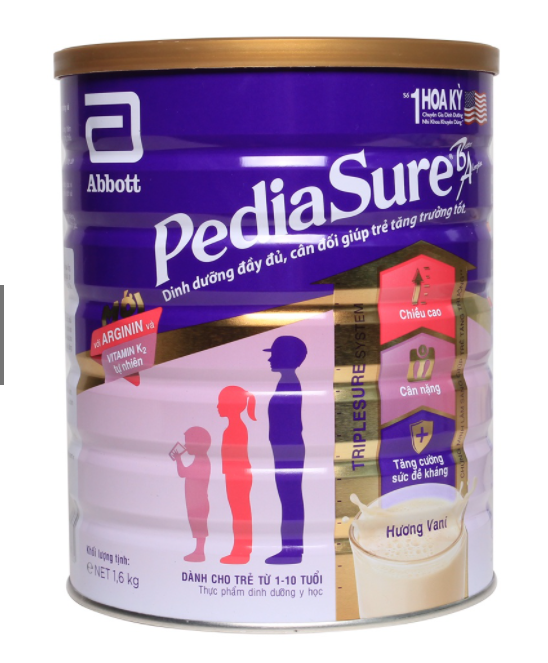 Sữa bột pediasure 1.6kg/lon date 2023