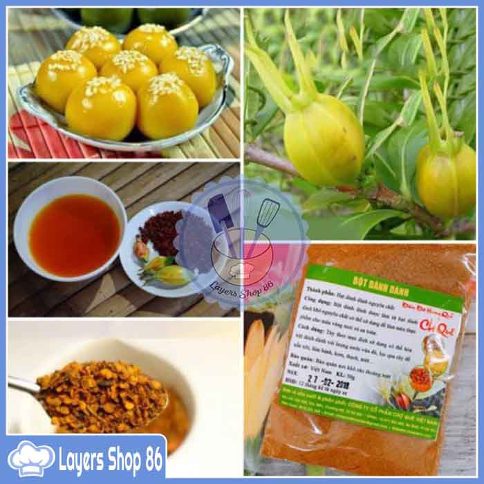Bột tạo màu vàng tươi màu tự nhiên/ bột dành dành tạo màu vàng hàng Việt Nam
