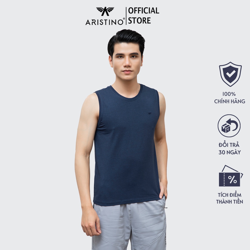 Áo tank top nam ARISTINO chất liệu Cotton cao cấp, mềm mại, thấm hút tốt, độ đàn hồi cao, tone màu nam tính, trẻ trung - ATTR04