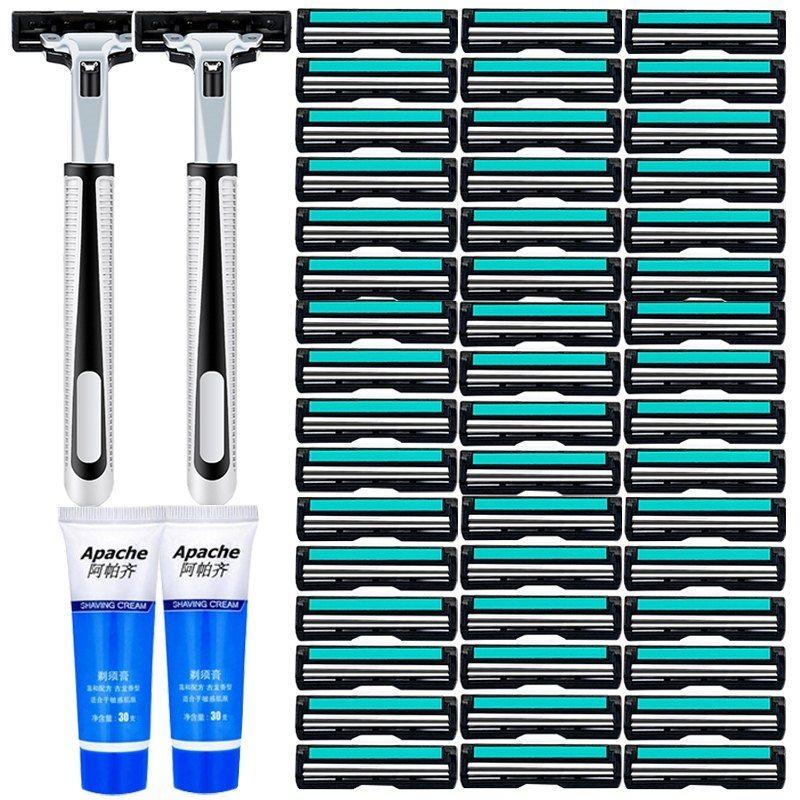 Combo bộ dao cạo râu giá rẻ cho nam giới 36 dao cạo lưỡi kép + kèm bàn cạo