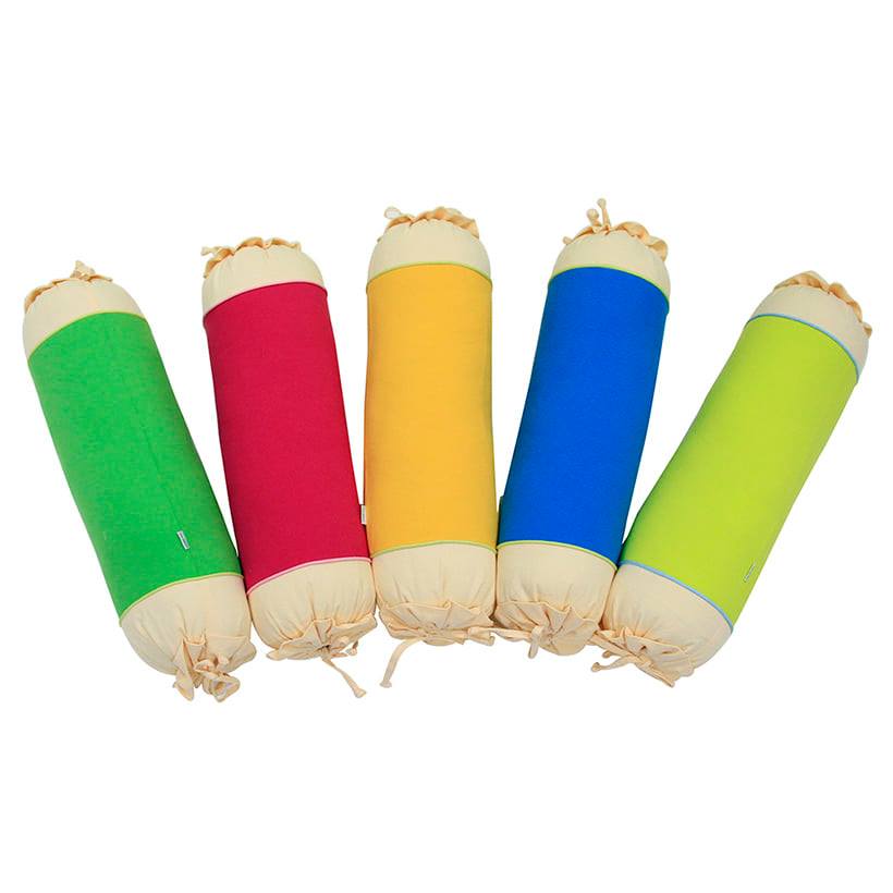 Gối ôm trẻ em Hometex 22x55,25x80cm,30x90cm gối ôm cotton xốp màu có bèo