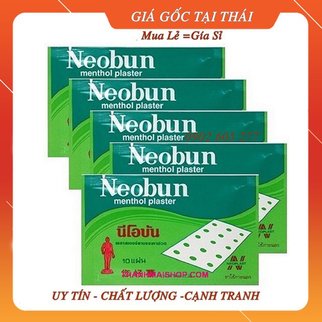 1 hộp 20 gói dán neobun menthol plaster thái lan
