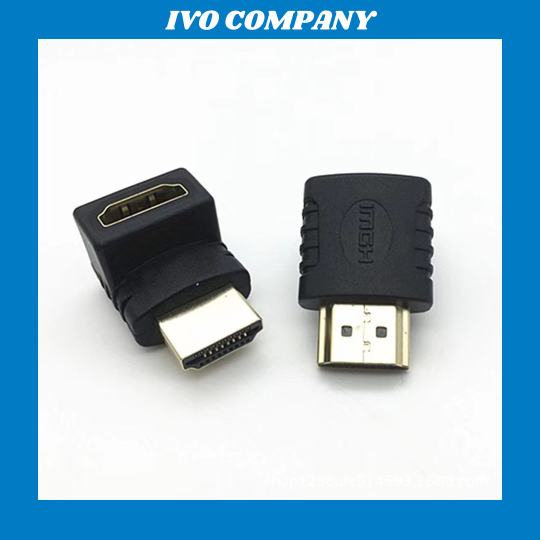Đầu chuyển góc vuông hdmi đực cái 270 độ - 90 độ