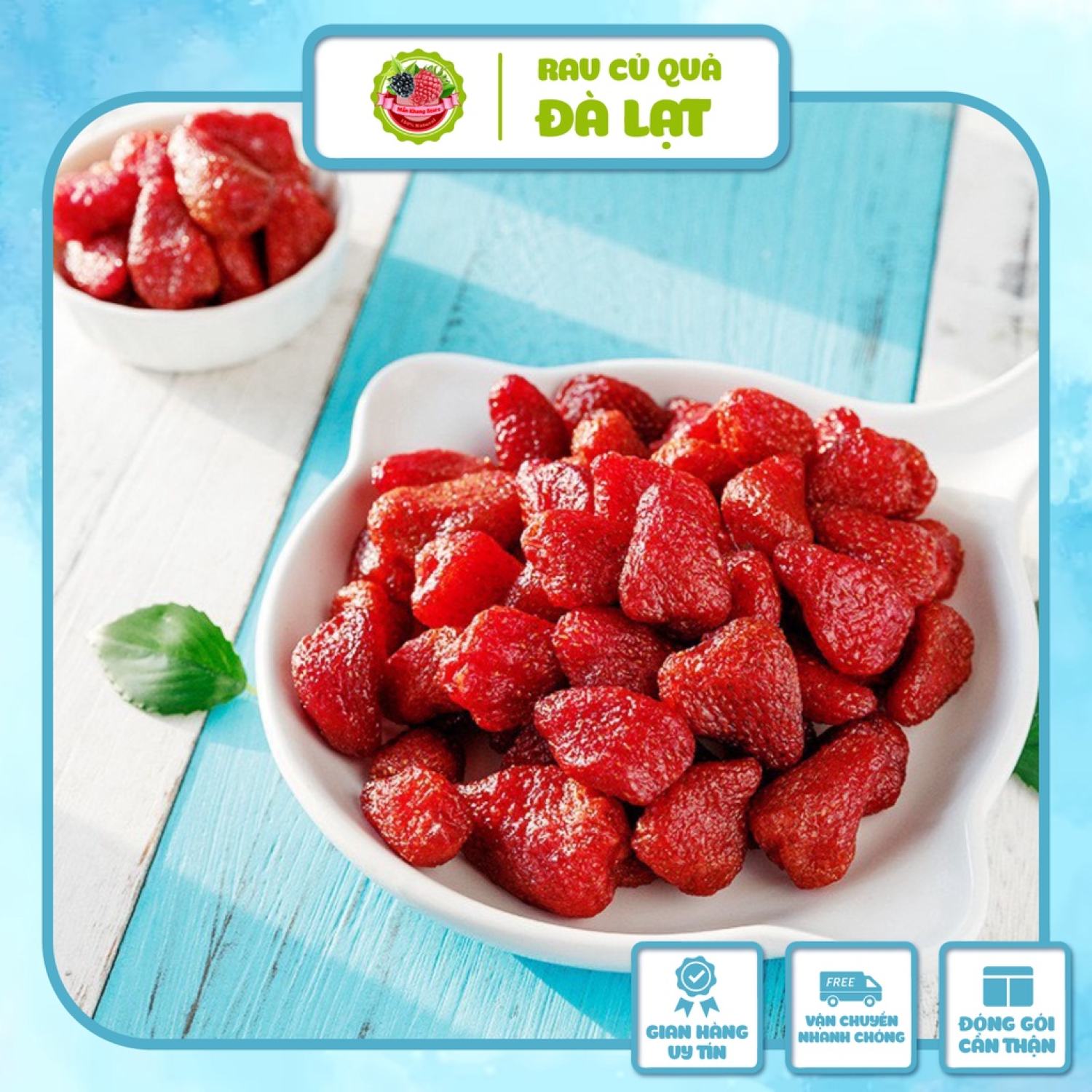 Dâu tây sấy dẻo đà lạt chuẩn vị dâu tây giàu vitamin