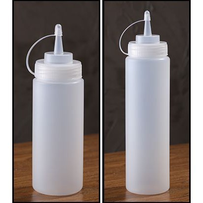 Chai Nhựa Đựng Sốt Siro Có Chia Vạch, Nước Đường - Chai Tương Nhựa Các Size - Màu Trắng 7giftshop