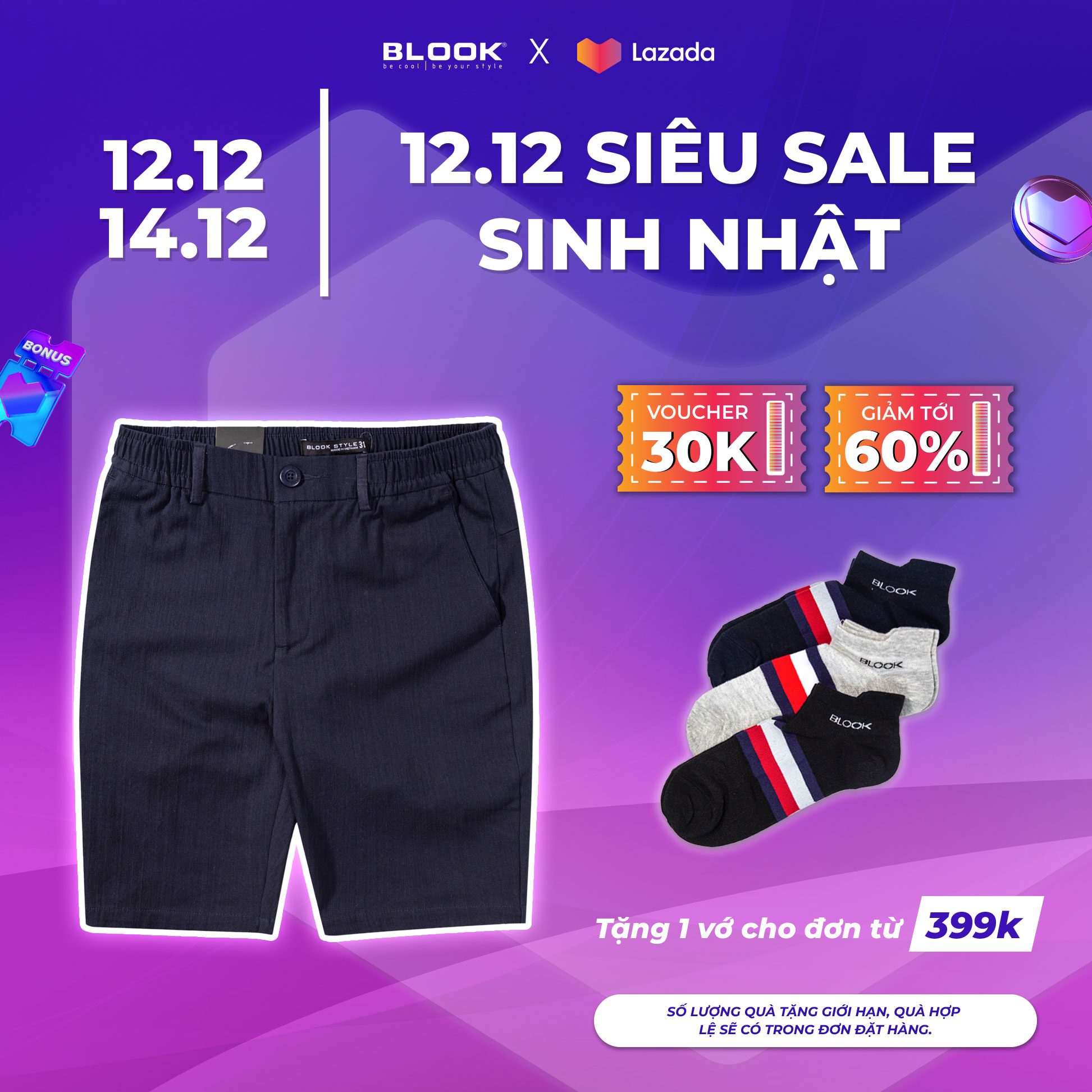 Quần short kaki nam BLOOK chất vải kaki mềm mịn phom lửng ngang gối 30058