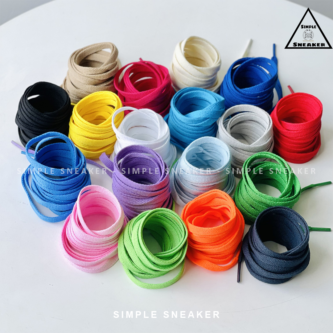 Dây Giày Dẹp Thể Thao Nhiều Kích Thước - Cặp Dây Giày Phối Cho AF1 JD1 Stan Smith - Nhiều Màu Sắc Sáng Tạo