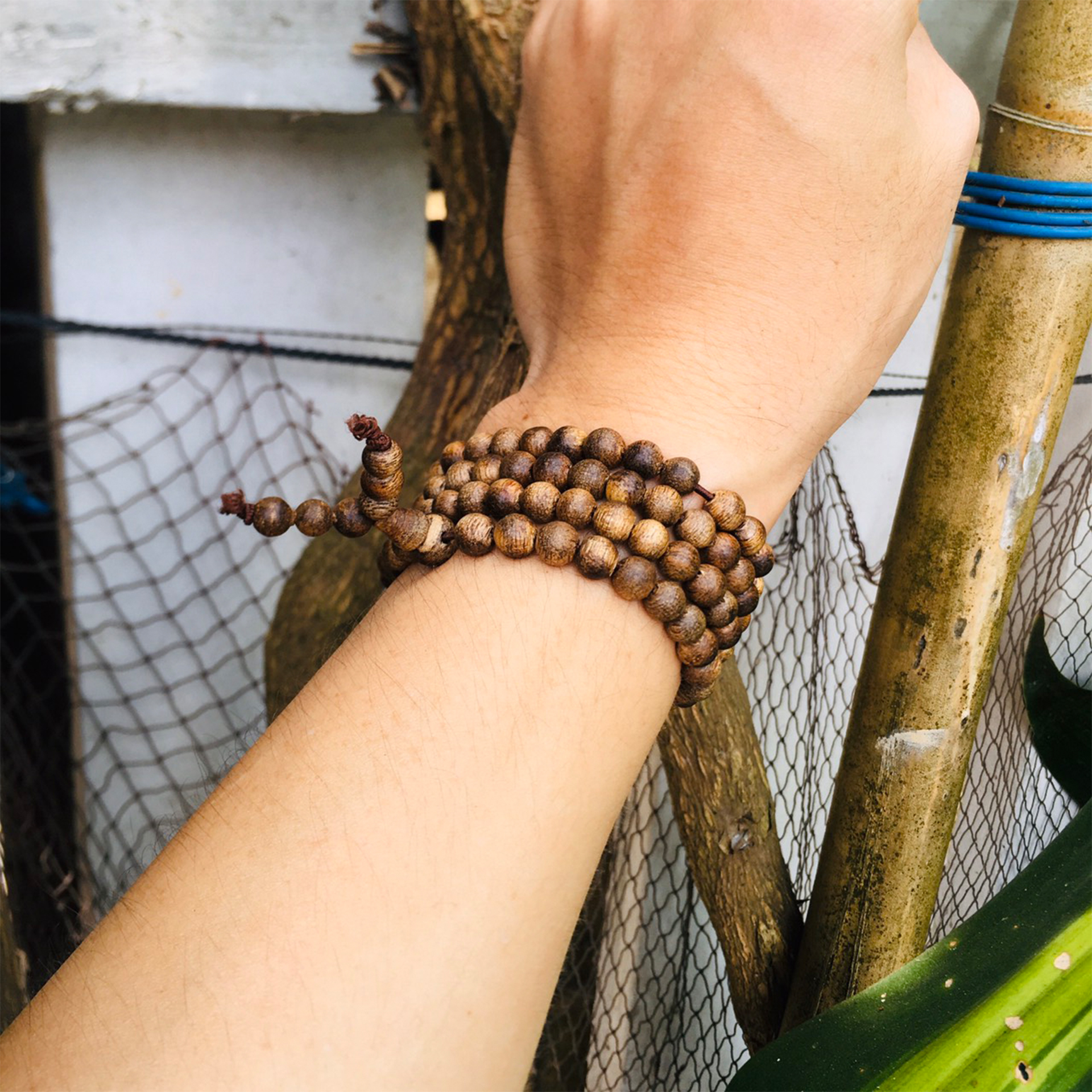 Vòng Tay Trầm Hương 108 hạt Nguyên Chất 6,7,8 ly