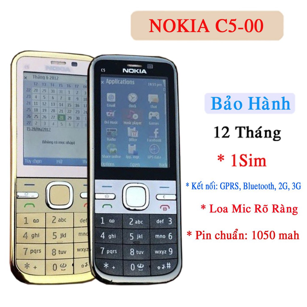 Điện thoại nokia C5-00 cổ phổ thông giá rẻ