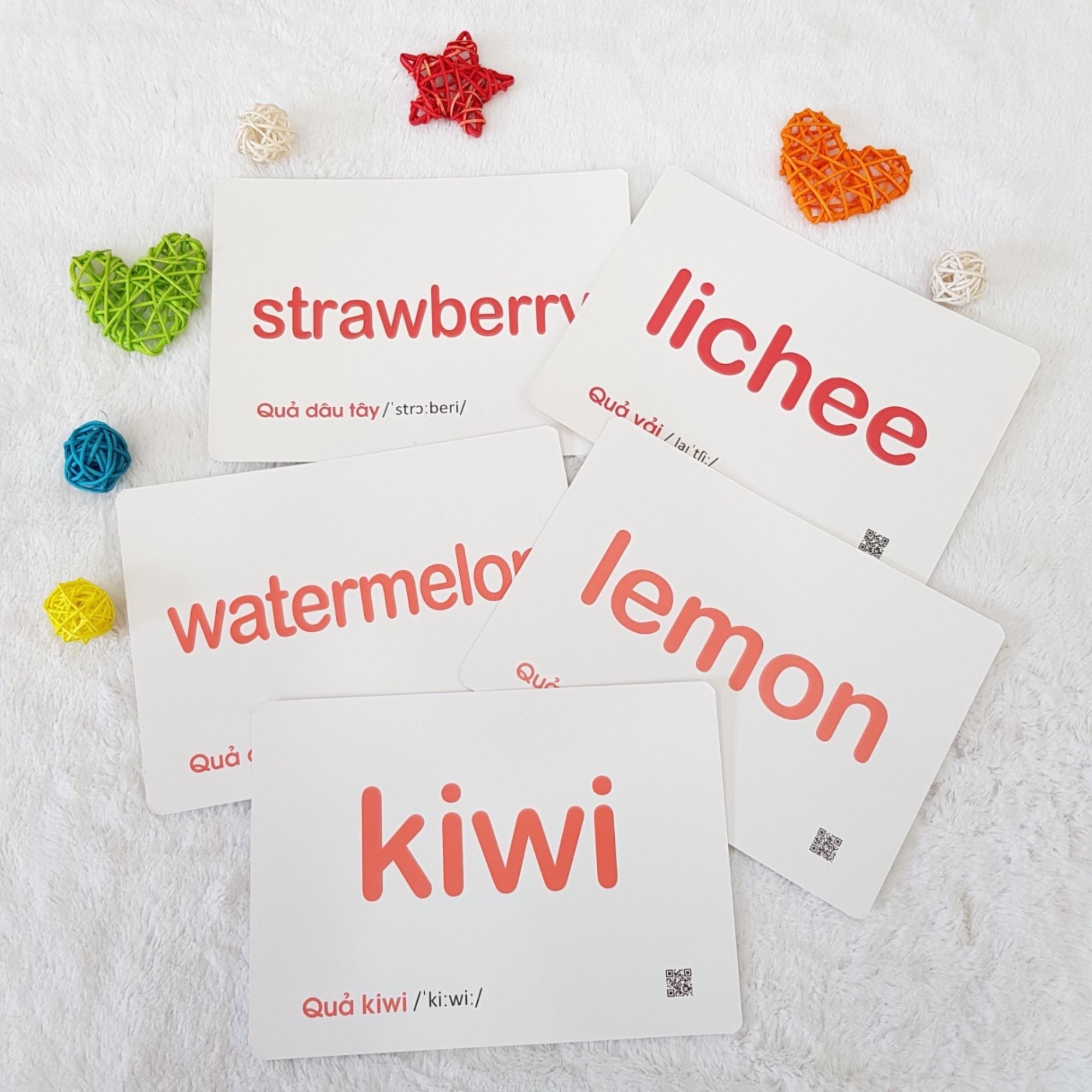 Bộ thẻ học thông minh Flashcard học tiếng Anh  26 chủ đề cho bé từ 2 tuổi trở lên kích thích phát triển trí não và tăng cường vốn từ vựng