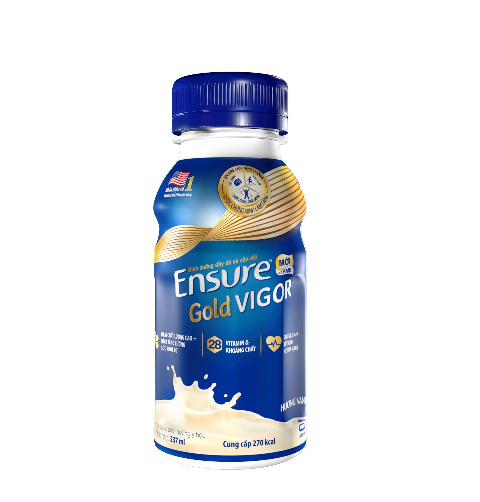 Thùng 24 chai sữa nước Ensure Gold Vigor 237ml