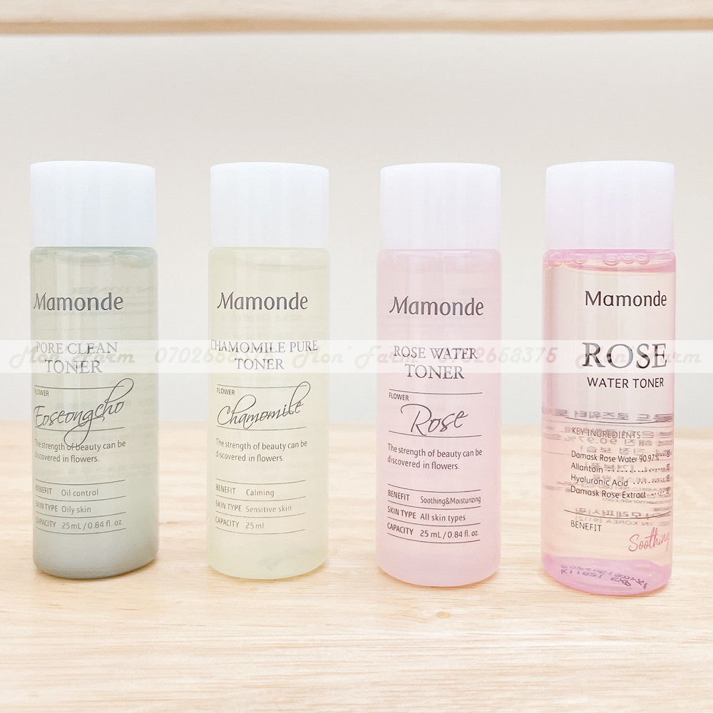 Mini Size Nước Hoa Hồng Mamonde Toner Làm Dịu Dưỡng Ẩm Kiềm Dầu Cho Da Nhạy Cảm Da Dầu 25ml
