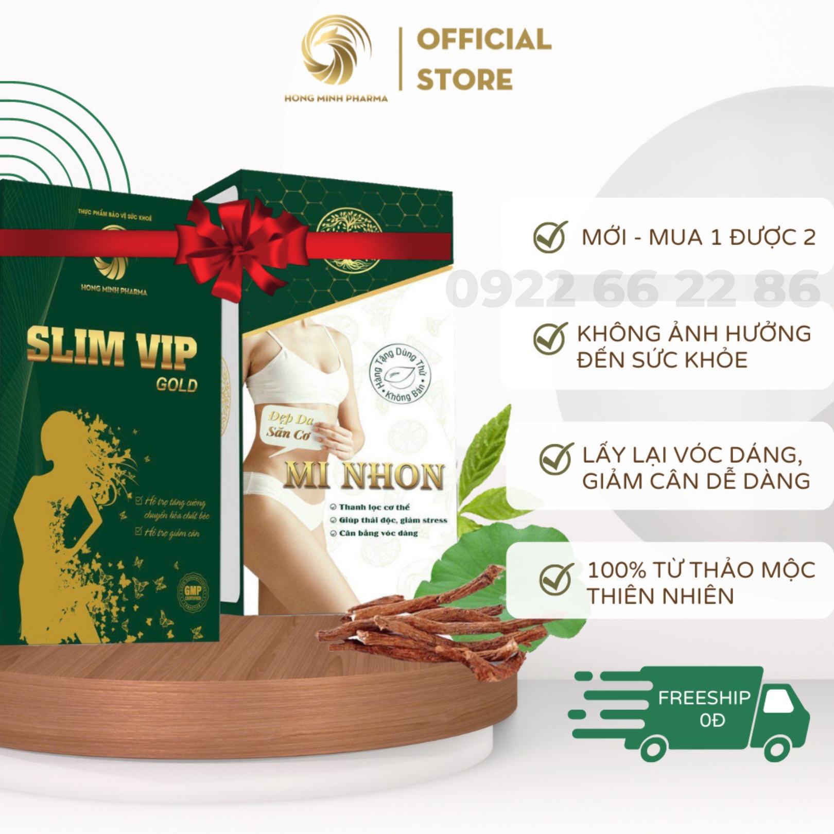 [Genuine] Slim VIP Gold new-Buy 1 Get 2, is 3-weight loss ultra-fast, ultra strong, super effect, burning excess fat, peach expel toxin, excess fat