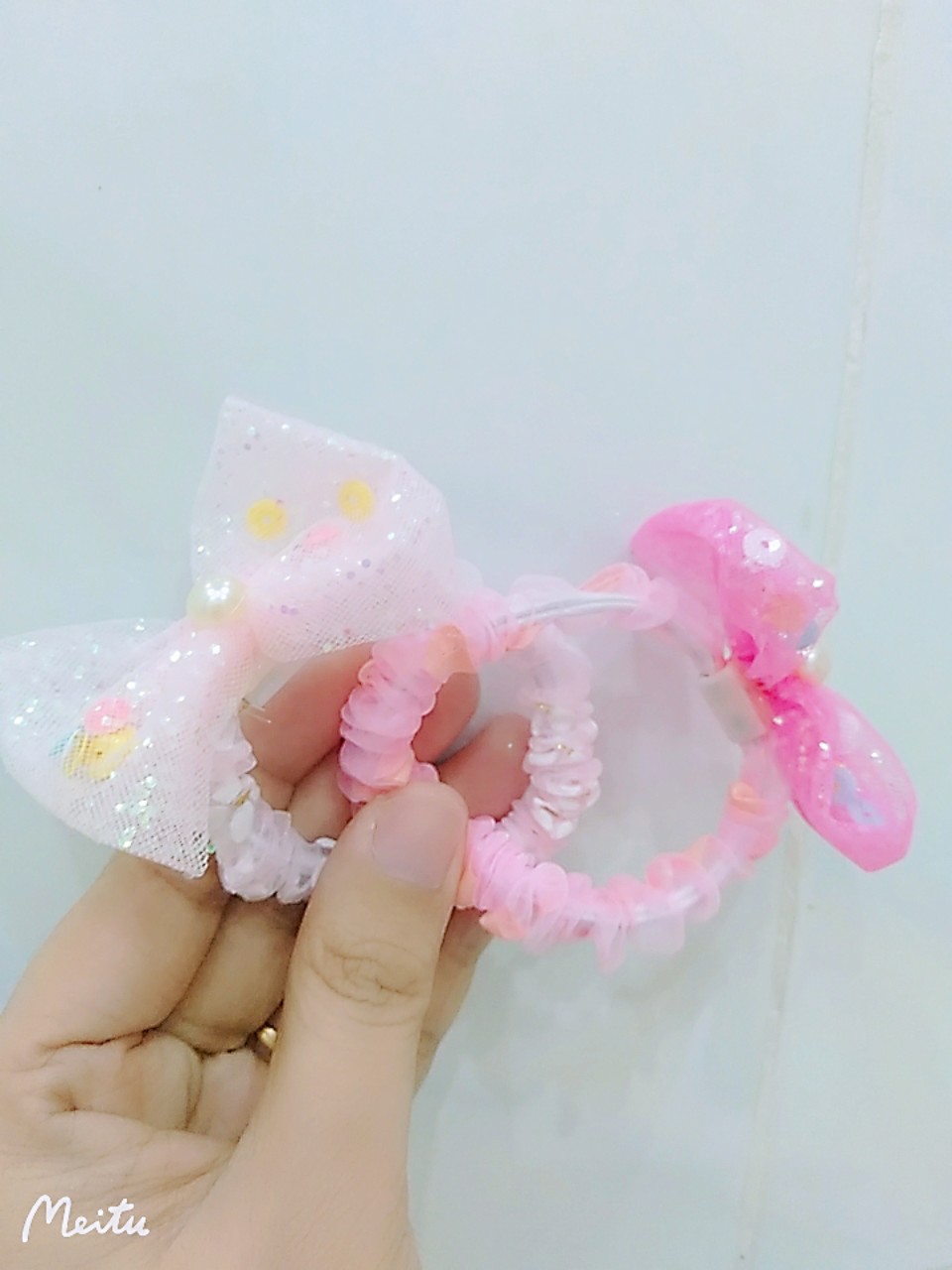 LẺ 1 CÁI | CRUNCHIES BUỘC TÓC NƠ VẢI CÔNG CHÚA KIM SA CỰC XINH CHO BÉ YÊU | VIDEO THẬT | SHOP BEECOW