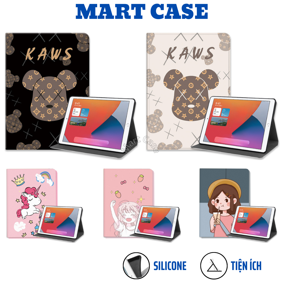 Ốp ipad Silicon hình Ngựa Pony cute chất đẹp cho ipad Pro 11-9.7-10.5/Air 1-2-3-4-5/Gen 5-6-7-8-9-10/Mini 1-6 -MART CASE
