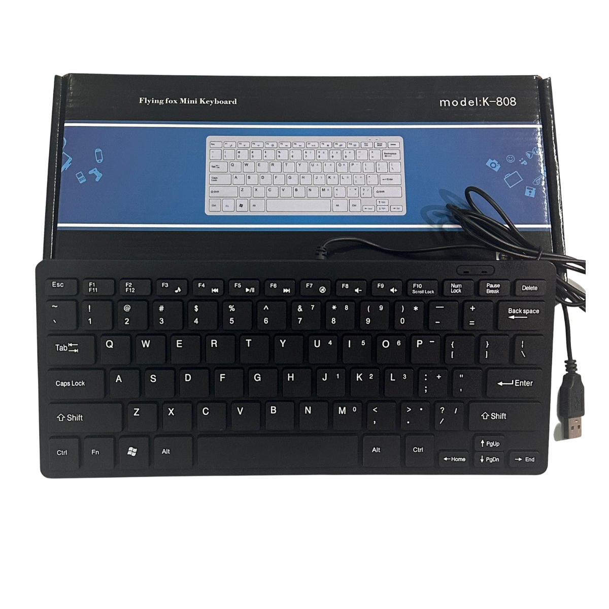 Bàn phím máy tính Mini Anyzen K808 kết nối dây cổng USB