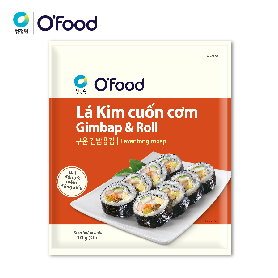 Rong biển / Lá kim cuốn cơm OFood 10g, sử dụng cho các món kimbap, sushi chuẩn Hàn