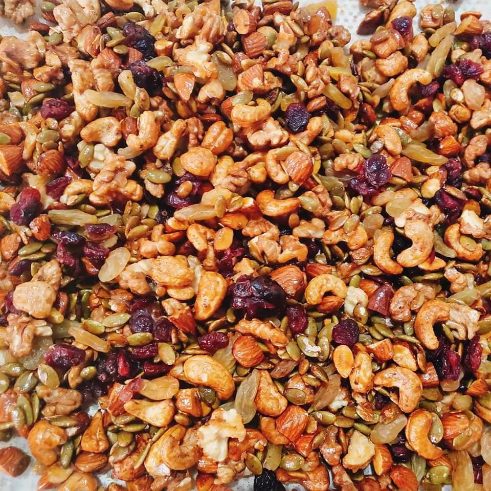 Granola (Ngũ cốc giảm cân không đường) loại Đặc biệt ( không yến mạch) túi giấy 500g Nhà làm, hạt giảm cân để ăn kiêng, người tập gym, tiểu đường