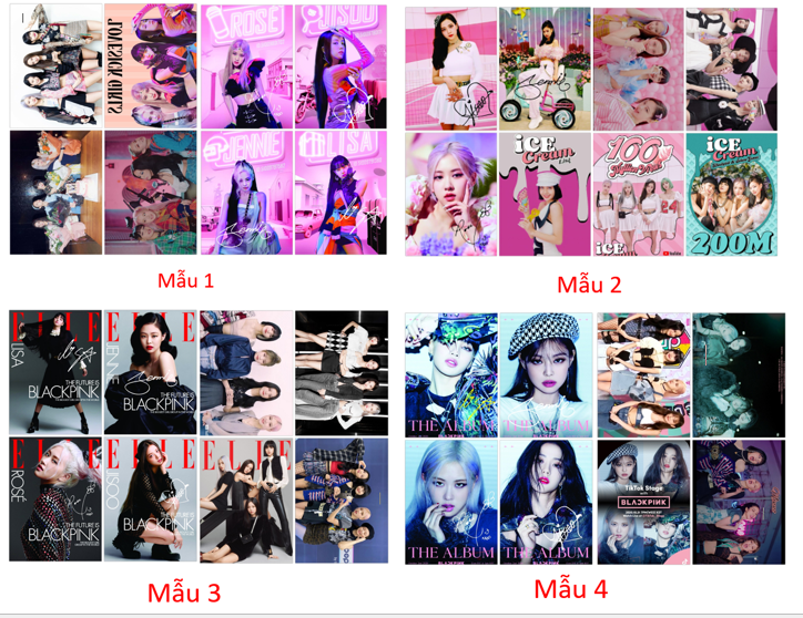 Sét card backpink 8 tấm khổ a6