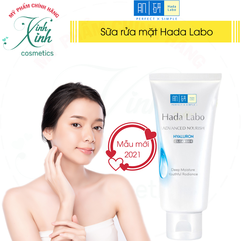 Sữa Rửa Mặt ⭐CHÍNH HÃNG⭐ Sữa Rửa Mặt Giữ Ẩm Hada Labo ADVANCED NOURISH Hyaluron Cleanser 80g