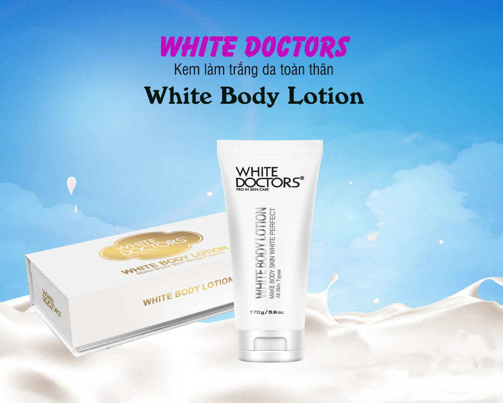 Kem làm trắng toàn thân White Doctors White Body Lotion tươi trẻ làn da 170g