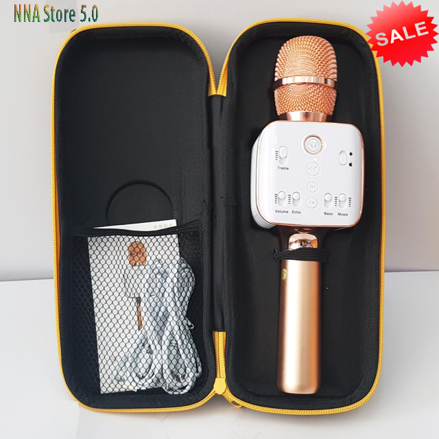 [ Sale 50% ] Loa bluetooth kèm mic hát karaoke M2 Cao Cấp, Mic hát cực hay cho chất âm trong trẻo và trầm ấm, Mic karaoke M2  được trang bị tới tận 3 loa cho âm thanh cực kì sôi động, không rè, Bảo Hành 12 Tháng.
