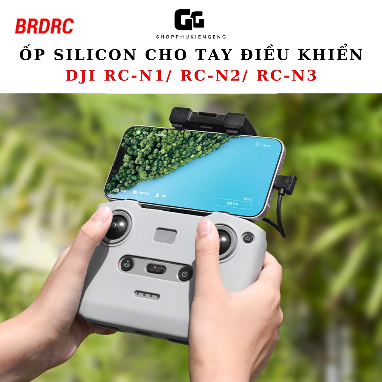 BRDRC Ốp Silicone bảo vệ cho tay cầm điều khiển DJI RC-N1/ RC-N2/ RC-N3