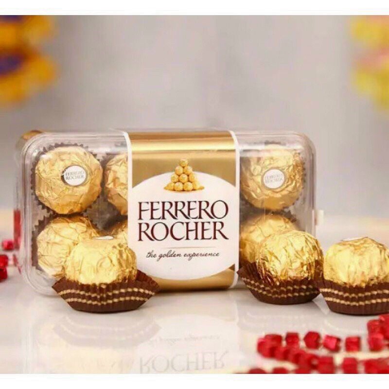 Socola ferrero rocher nhân hạt dẻ 200gr- 1 hộp 16 viên