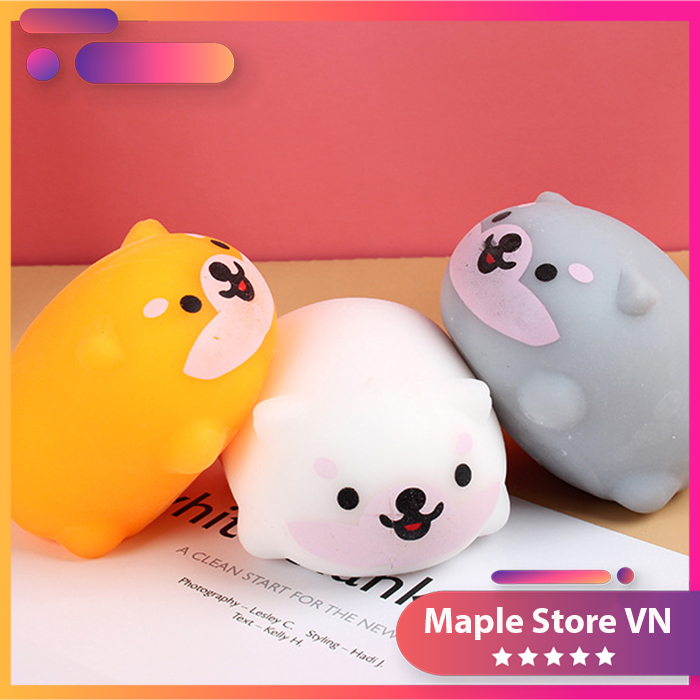 Chó Shiba Squishy Đồ Chơi Xã Stress Mochi Silicon Dễ Thương