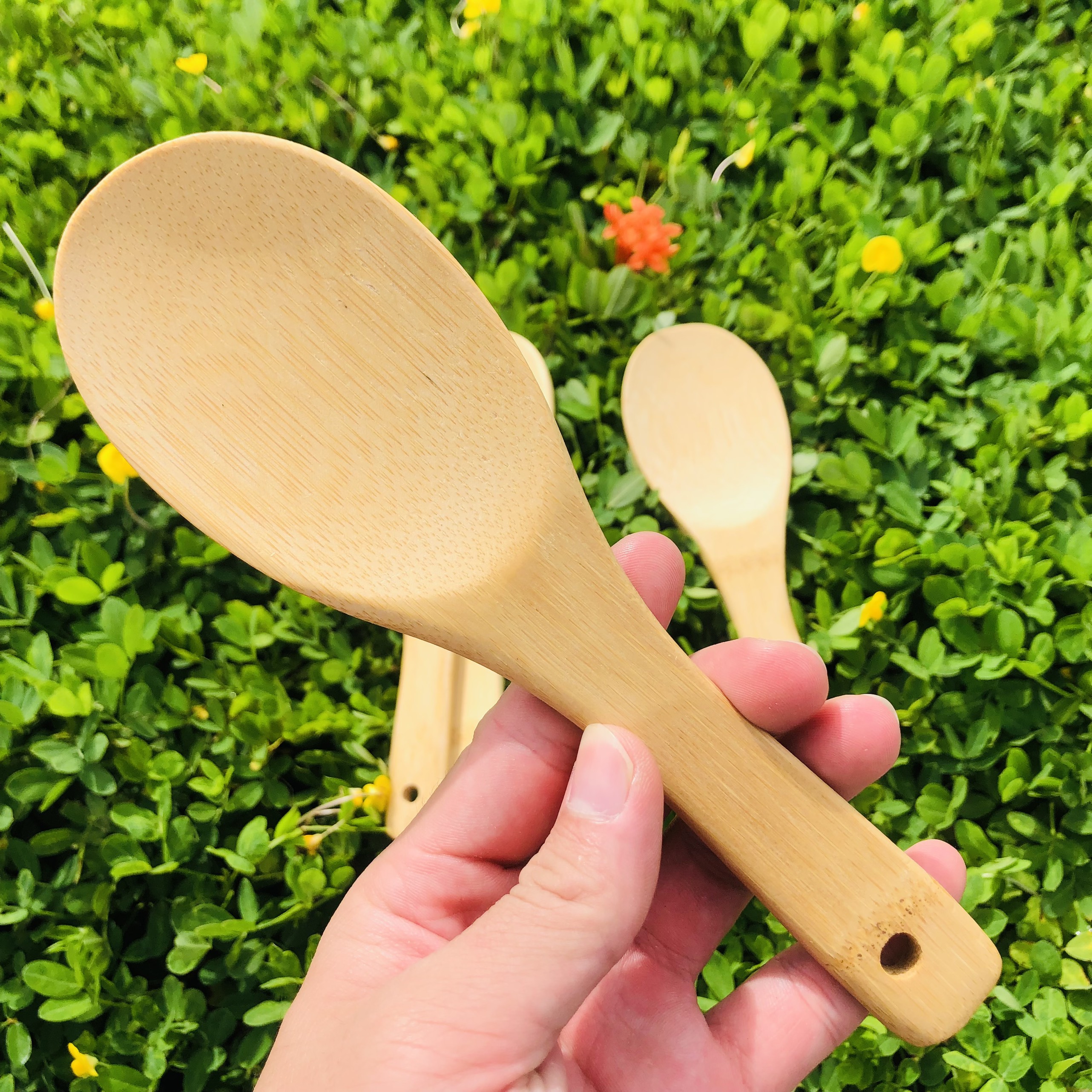 Thìa xới cơm gỗ tre ĐalatBamboo, muỗng xới cơm, thìa xới cơm tre gỗ tre không độc hại